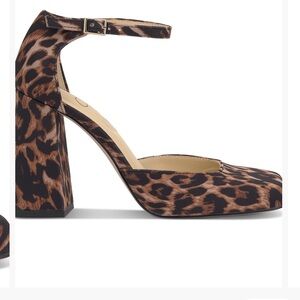Leopard Print Block Heel Lollah Women's Shoes